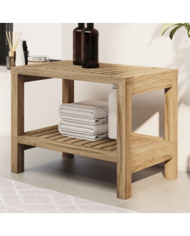 Table d'appoint de salle de bain 60x30x45cm bois de teck solide | Mobilier & Déco