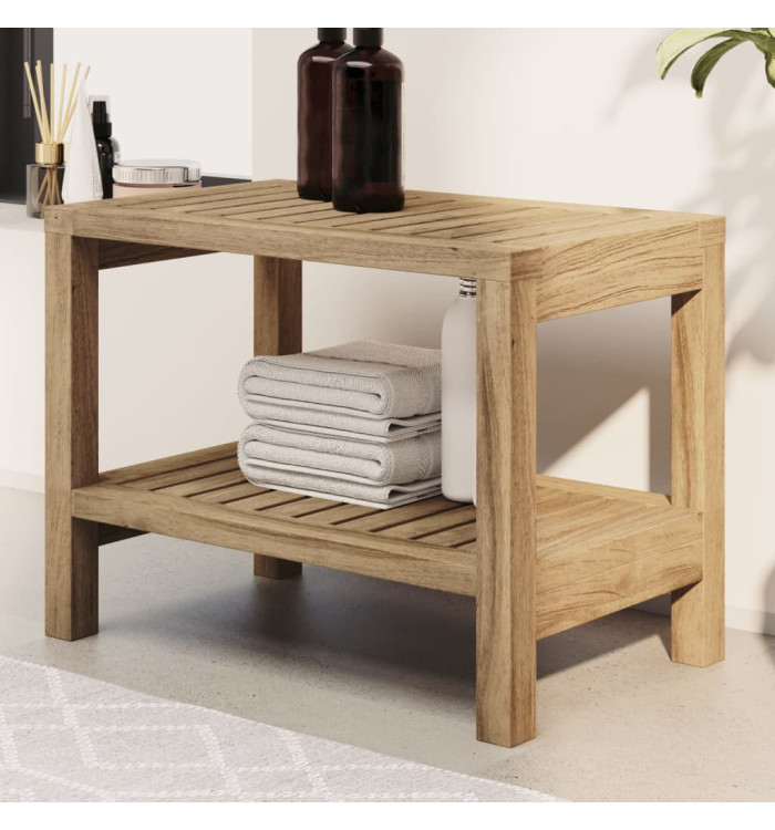 Table d'appoint de salle de bain 60x30x45cm bois de teck solide | Mobilier & Déco