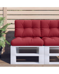 Coussin de palette rouge bordeaux 60x40x12 cm tissu | Mobilier & Déco