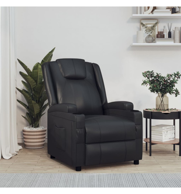 Fauteuil inclinable Noir Similicuir | Mobilier & Déco