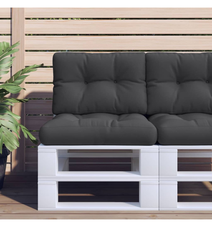 Coussin de palette noir 60x40x12 cm tissu | Mobilier & Déco