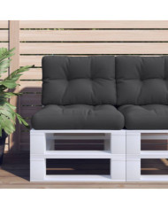Coussin de palette noir 60x40x12 cm tissu | Mobilier & Déco