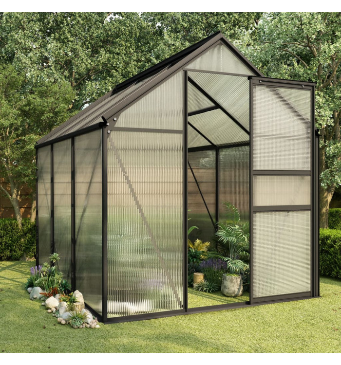 Serre Anthracite Aluminium 3,61 m² | Mobilier & Déco