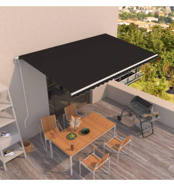 Auvent rétractable automatique 500x300 cm Anthracite | Mobilier & Déco