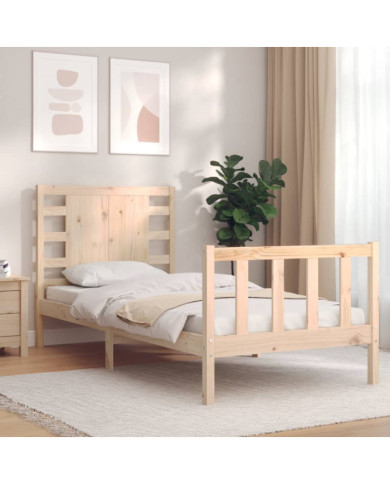 Cadre de lit sans matelas bois de pin massif | Mobilier & Déco