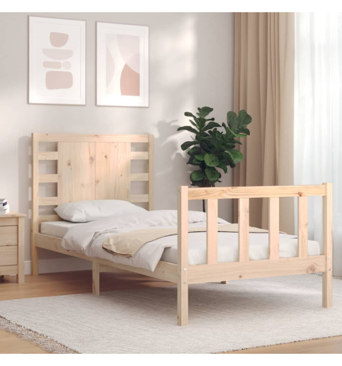 Cadre de lit sans matelas bois de pin massif | Mobilier & Déco
