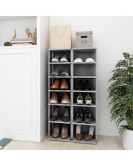 Armoires à chaussures 2 pcs Gris béton 27,5x27x102 cm | Mobilier & Déco