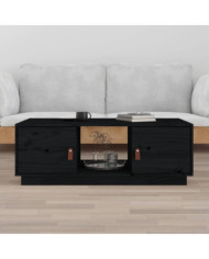 Table basse Noir 100x50x35 cm Bois massif de pin | Mobilier & Déco