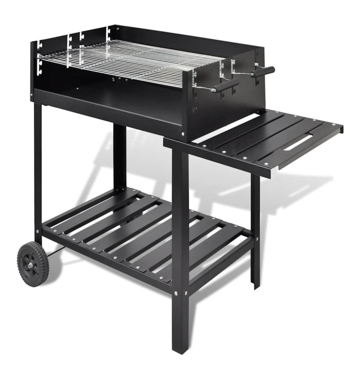 Support de barbecue au charbon de bois 2 roues | Mobilier & Déco