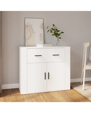 Buffet Blanc 80x33x70 cm Bois d'ingénierie | Mobilier & Déco