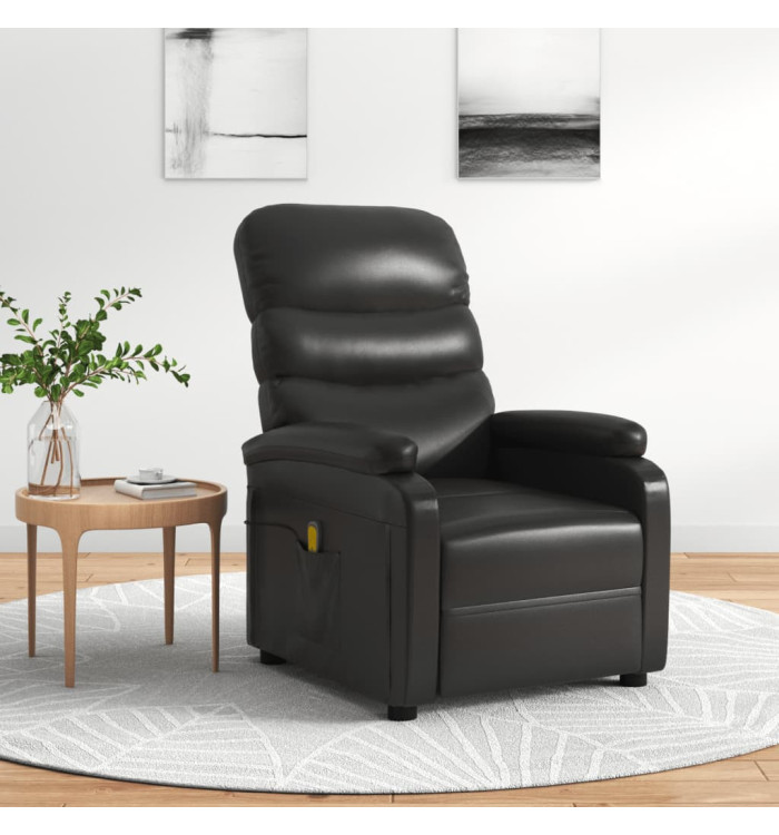 Fauteuil de massage Noir Similicuir | Mobilier & Déco