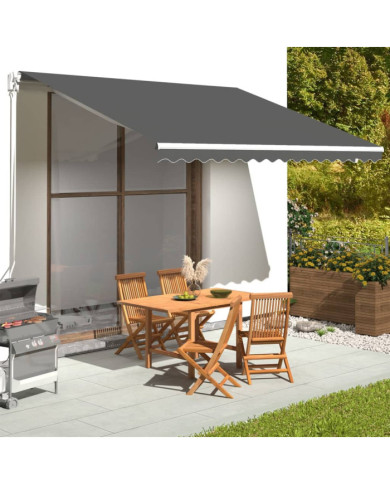 Tissu de remplacement pour auvent Anthracite 4x3,5 m | Mobilier & Déco
