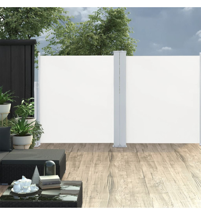 Auvent latéral rétractable Crème 140 x 600 cm | Mobilier & Déco