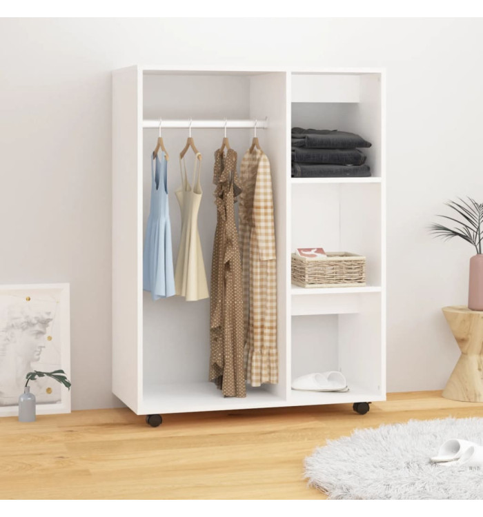 Garde-robe Blanc 80x40x110 cm Bois d’ingénierie | Mobilier & Déco