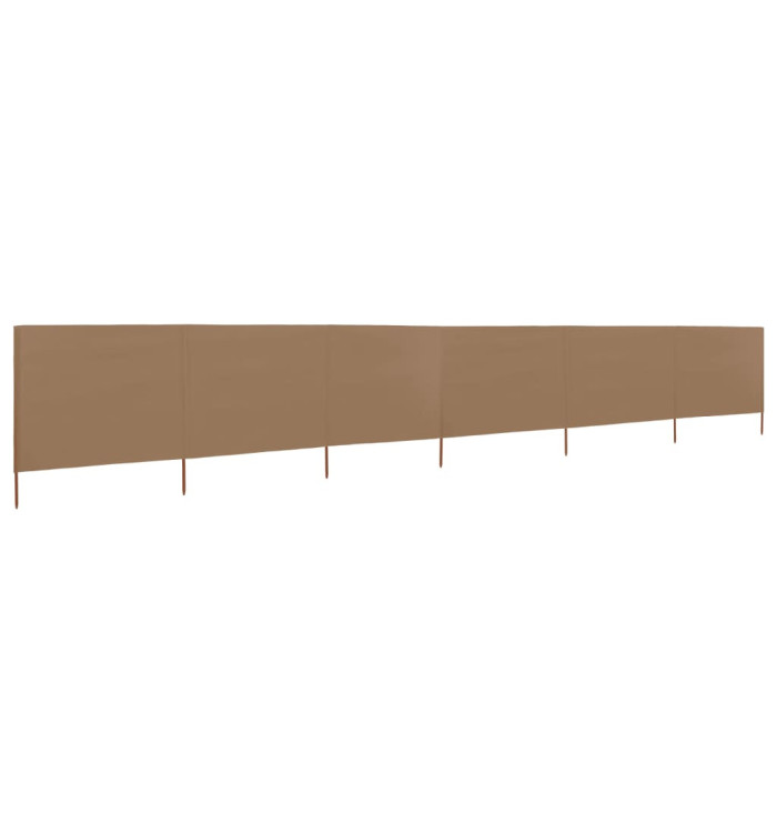 Paravent 6 panneaux Tissu 800 x 80 cm Taupe | Mobilier & Déco