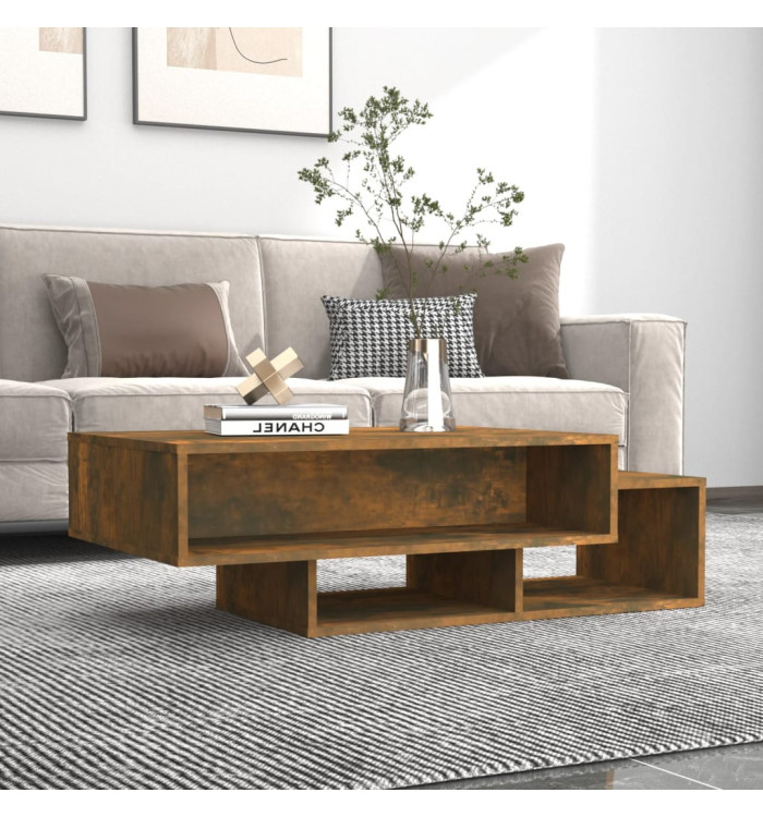 Table basse Chêne fumé 105x55x32 cm Bois d'ingénierie | Mobilier & Déco