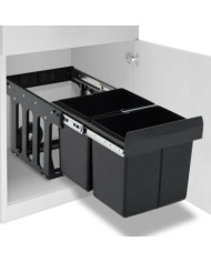 Poubelle amovible de cuisine Fermeture en douceur 36 L | Mobilier & Déco