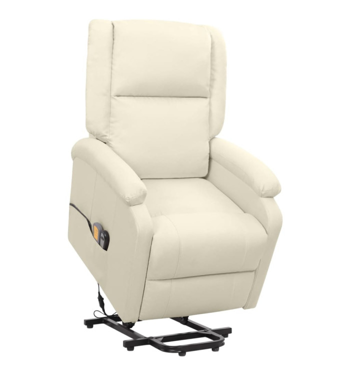 Fauteuil de massage Crème Tissu | Mobilier & Déco