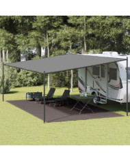 Tapis de tente 400x800 cm Anthracite PEHD | Mobilier & Déco