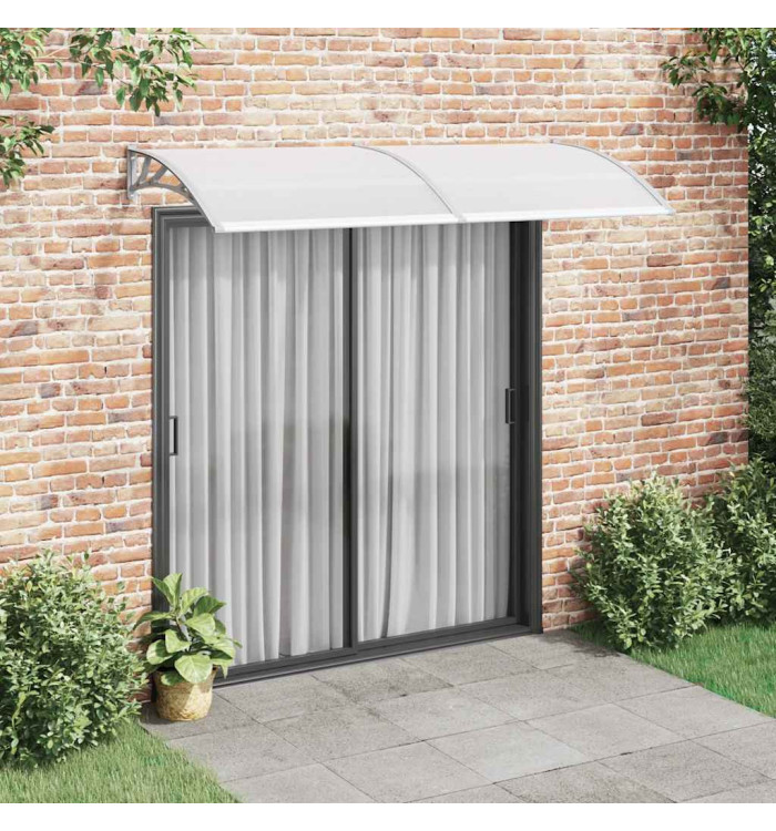 Auvent de porte Gris 240x100 cm Polycarbonate | Mobilier & Déco