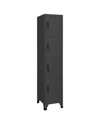 Armoire à casiers Anthracite 38x45x180 cm Acier | Mobilier & Déco