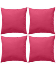 Oreiller d'extérieur lot de 4 45 x 45 cm Rose | Mobilier & Déco