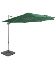 Parasol de jardin avec base portable vert | Mobilier & Déco