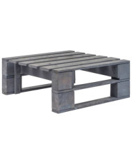 Repose-pied palette de jardin bois gris | Mobilier & Déco