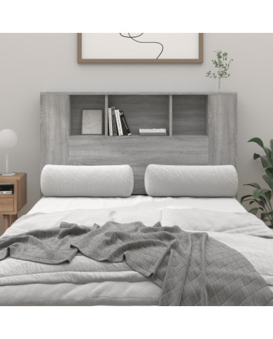 Armoire de tête de lit sonoma gris 120x18,5x102,5 cm | Mobilier & Déco