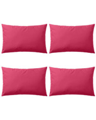 Oreiller d'extérieur lot de 4 60 x 40 cm Rose | Mobilier & Déco