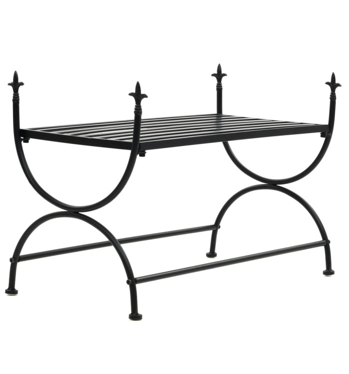Banc Style vintage Métal 83 x 42 x 55 cm Noir | Mobilier & Déco