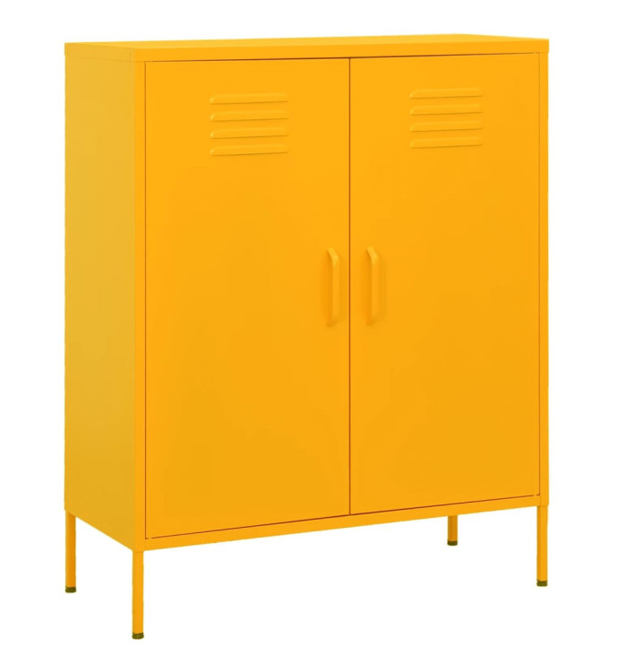 Armoire de rangement Jaune moutarde 80x35x101,5 cm Acier | Mobilier & Déco