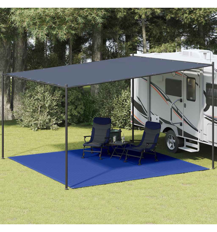 Tapis de tente 400x400 cm Bleu PEHD | Mobilier & Déco