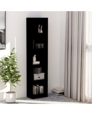 Bibliothèque à 5 niveaux Noir 40x24x175 cm Bois d’ingénierie | Mobilier & Déco