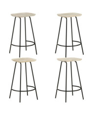 Tabourets de bar lot de 4 bois de manguier massif | Mobilier & Déco