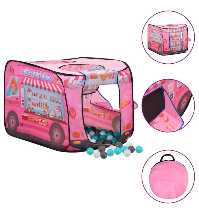 Tente de jeu pour enfants avec 250 balles Rose 70x112x70 cm | Mobilier & Déco
