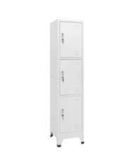 Armoire à casier avec 3 compartiments 38x45x180 cm | Mobilier & Déco
