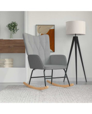 Chaise à bascule Gris clair Tissu | Mobilier & Déco