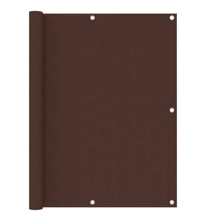 Écran de balcon Marron 120x500 cm Tissu Oxford | Mobilier & Déco