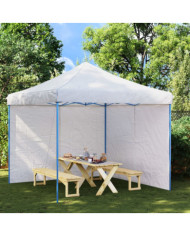 Parois de tente de réception 2 pcs et fermeture éclair PE Blanc | Mobilier & Déco