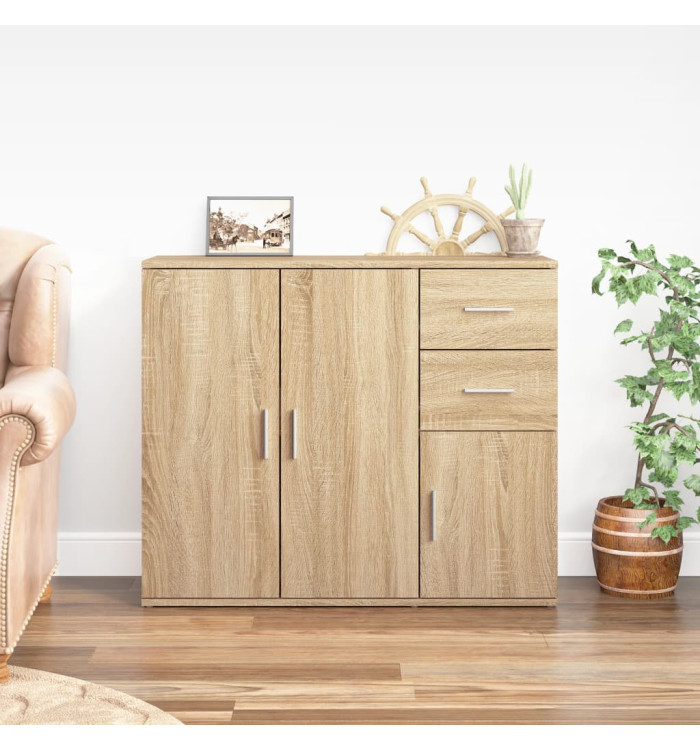 Buffet Chêne sonoma 91x29,5x75 cm Bois d'ingénierie | Mobilier & Déco