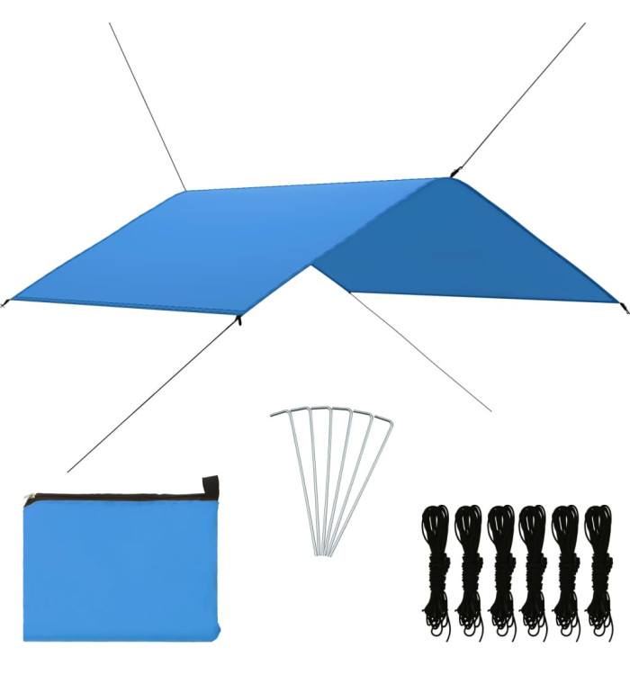 Bâche d'extérieur 4x4 m Bleu | Mobilier & Déco