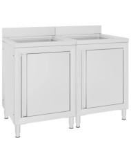 Éviers de cuisine commerciaux 2 pcs Acier inoxydable | Mobilier & Déco