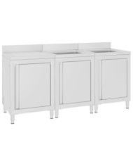 Évier de cuisine commercial 180x60x96 cm Acier inoxydable | Mobilier & Déco