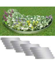 Clôture de pelouse flexible 20 pcs Acier galvanisé 100x14 cm | Mobilier & Déco