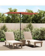 Parasol de jardin avec mât en aluminium 180x110 cm Terre cuite | Mobilier & Déco