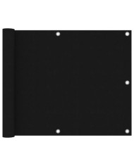 Écran de balcon Noir 75x600 cm Tissu Oxford | Mobilier & Déco