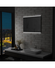 Miroir mural à LED de salle de bain et capteur tactile 80x60 cm | Mobilier & Déco
