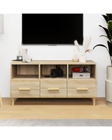 Meuble TV Chêne sonoma 102x36x50 cm Bois d'ingénierie | Mobilier & Déco