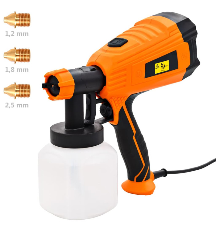 Pistolet à peinture électrique et 3 tailles de buses 500W 800ml | Mobilier & Déco
